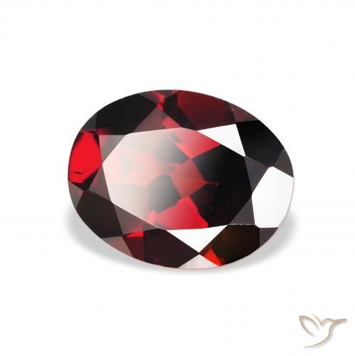 Granada Almandina Vermelho escuro Natural 2.13ct, oval, VS