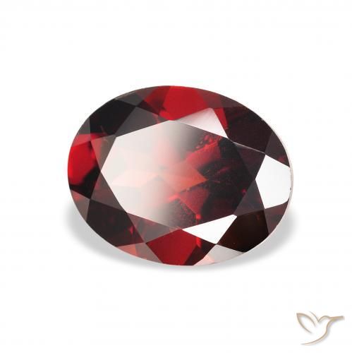 Granada Almandina Vermelho Sangue Profundo Natural 2.19ct, oval, VS