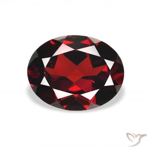 2.16ct Natural Vermelho Sangue Profundo Granada Almandina, oval, VS