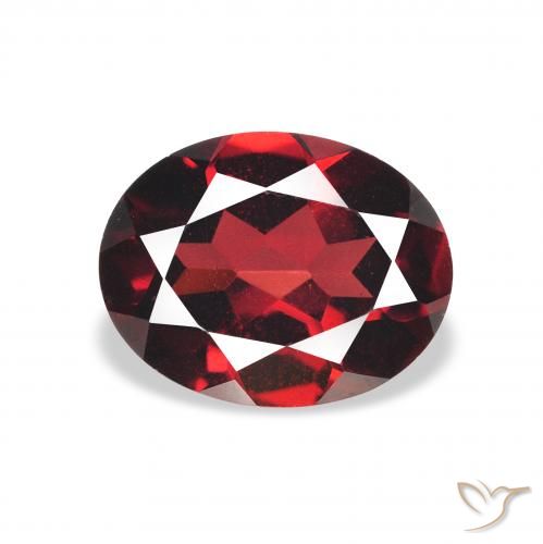 2.27ct Natural Vermelho escuro Granada Almandina, oval, VVS-VS