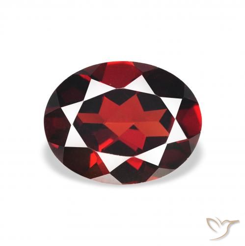 2.12ct Natural Vermelho escuro Granada Almandina, oval, VVS-VS