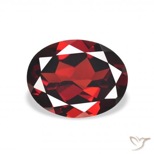 2.06ct Natural Vermelho escuro Granada Almandina, oval, VVS-VS