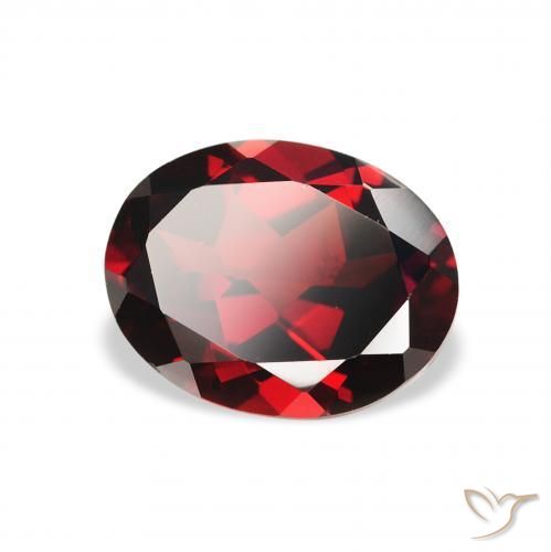 Granada Almandina Vermelho Sangue Profundo Natural 2.35ct, oval, VVS-VS