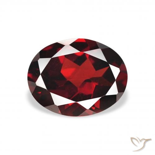 2.15ct Natural Vermelho escuro Granada Almandina, oval, VVS-VS