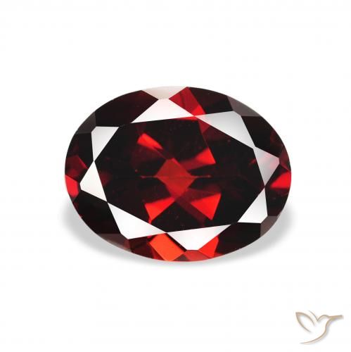 2.19ct Natural Vermelho escuro Granada Almandina, oval, VVS-VS