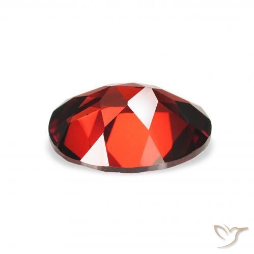 Granada Almandina Vermelho escuro Natural 2.15ct, oval, VVS-VS