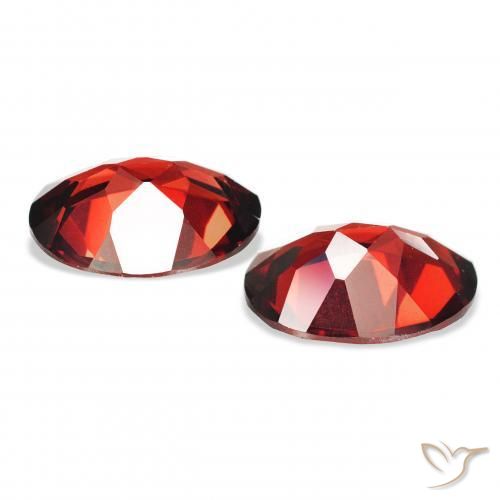 Pedras preciosas de Granada Almandina Vermelho Sangue Profundo natural de 3.85 ct, oval, VVS-VS