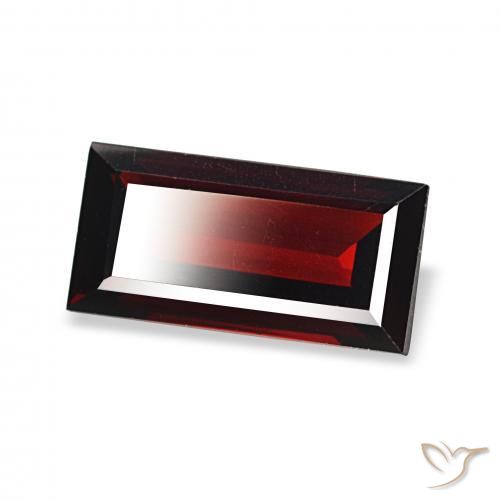 Granada Almandina Vermelho escuro Natural 1.92ct, baguete, VS