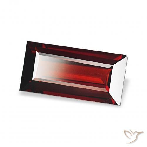 Granada Almandina Vermelho escuro Natural 1.69ct, baguete, VS