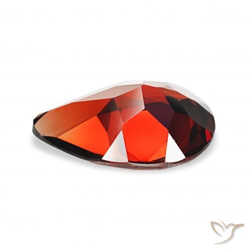 Granada Almandina Vermelho escuro Natural 2.96ct, Formato de pêra, VS