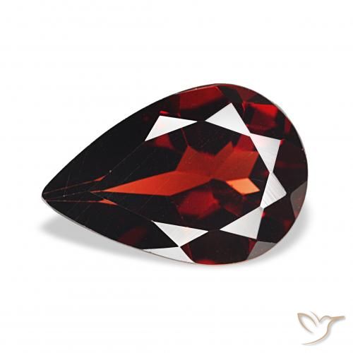 3.22ct Vermelho escuro Granada Almandina, Formato de pêra, VVS