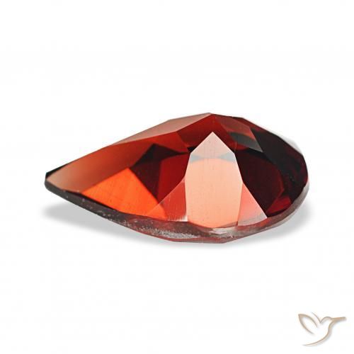 Granada Almandina Vermelho escuro Natural 3.22ct, Formato de pêra, VVS