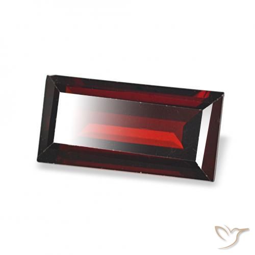 Granada Almandina Vermelho escuro Natural 1.82ct, baguete, VVS-VS