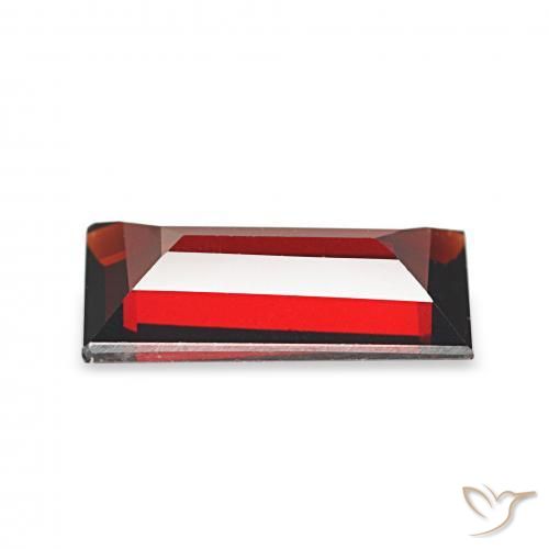 Granada Almandina Vermelho escuro Natural 1.72ct, baguete, VVS-VS
