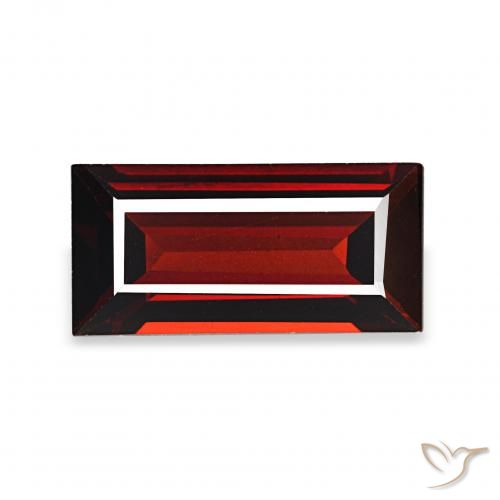 1.56ct Vermelho Sangue Profundo Granada Almandina, baguete, VVS