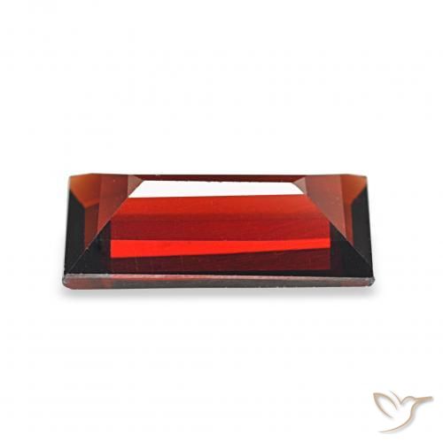 Granada Almandina Vermelho Sangue Profundo Natural 1.56ct, baguete, VVS