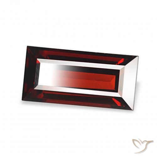 Granada Almandina Vermelho escuro Natural 2.09ct, baguete, VVS