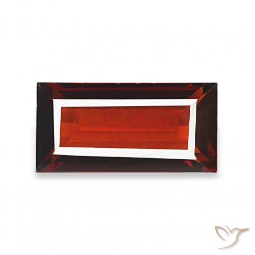 1.70ct Vermelho Sangue Profundo Granada Almandina, baguete, VVS