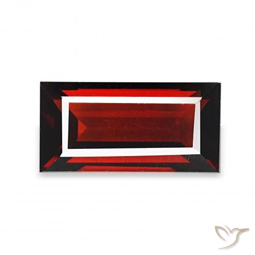 1.92ct Vermelho escuro Granada Almandina, baguete, VVS