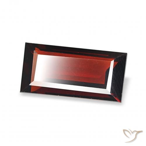 Granada Almandina Vermelho escuro Natural 1.71ct, baguete, VVS