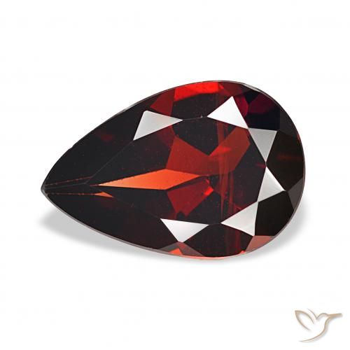 3.20ct Vermelho escuro Granada Almandina, Formato de pêra, VS