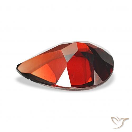 Granada Almandina Vermelho escuro Natural 3.20ct, Formato de pêra, VS