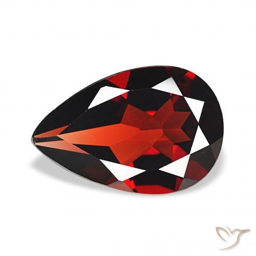 3.27ct Vermelho escuro Granada Almandina, Formato de pêra, VS