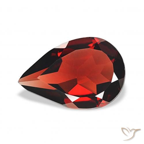 2.92ct Vermelho escuro Granada Almandina, Formato de pêra, VS