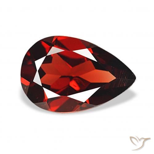 Granada Almandina Vermelho escuro Natural 3.30ct, Formato de pêra, VS