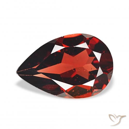 3.13ct Vermelho escuro Granada Almandina, Formato de pêra, VS