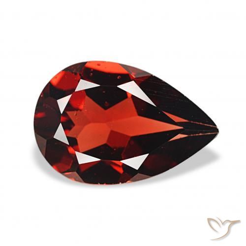 Granada Almandina Vermelho escuro Natural 3.13ct, Formato de pêra, VS