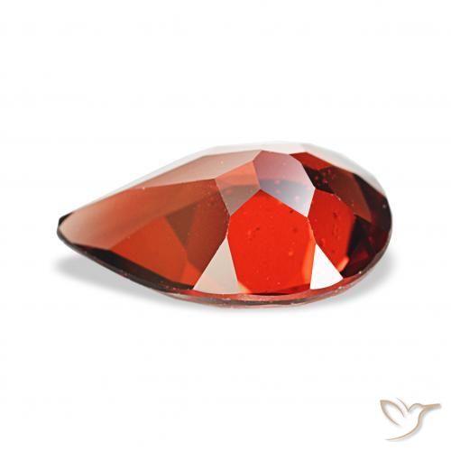 Granada Almandina Vermelho escuro Natural 3.13ct, Formato de pêra, VS