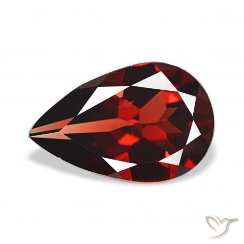 2.80ct Vermelho escuro Granada Almandina, Formato de pêra, VS