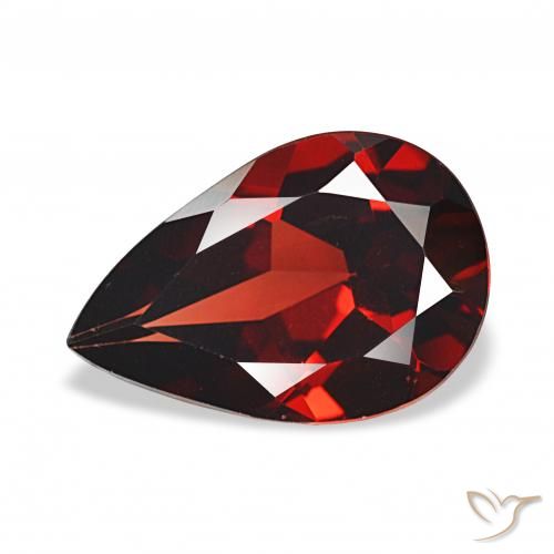 3.06ct Vermelho escuro Granada Almandina, Formato de pêra, VS