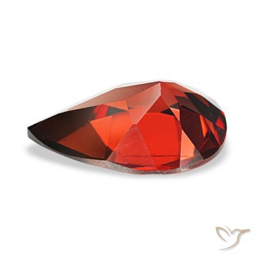 Granada Almandina Vermelho escuro Natural 3.06ct, Formato de pêra, VS