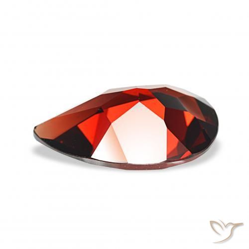 Granada Almandina Vermelho escuro Natural 3.12ct, Formato de pêra, VVS