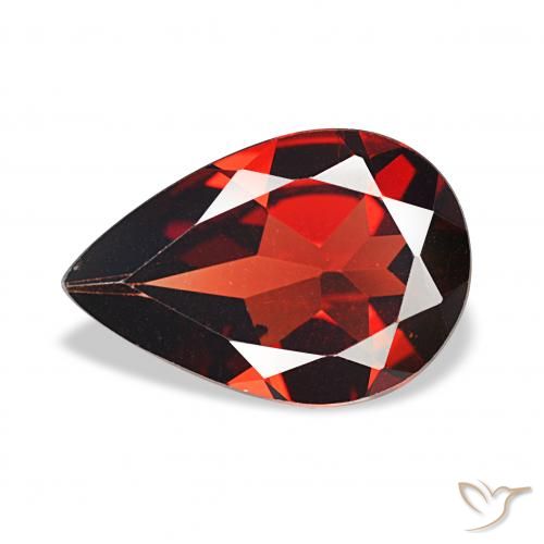 2.80ct Vermelho escuro Granada Almandina, Formato de pêra, VVS