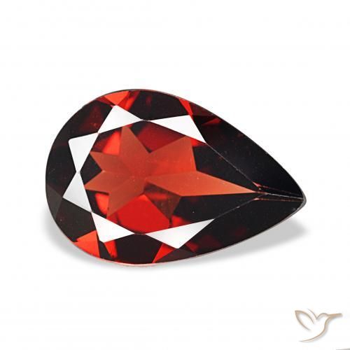 Granada Almandina Vermelho escuro Natural 2.80ct, Formato de pêra, VVS