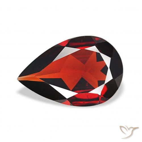 2.62ct Vermelho escuro Granada Almandina, Formato de pêra, VVS