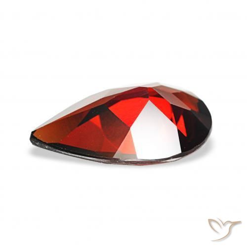 Granada Almandina Vermelho escuro Natural 2.62ct, Formato de pêra, VVS