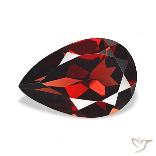 3.27ct Vermelho escuro Granada Almandina, Formato de pêra, VVS