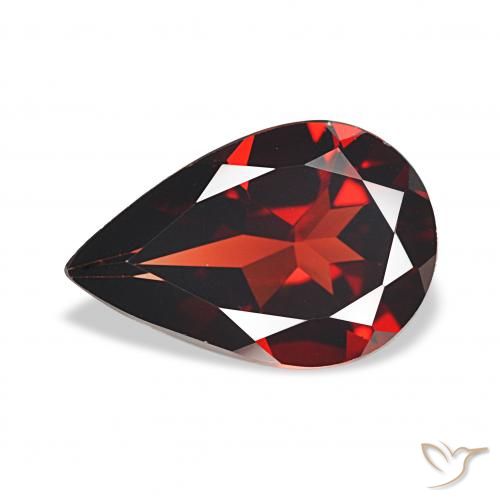 2.81ct Vermelho escuro Granada Almandina, Formato de pêra, VVS