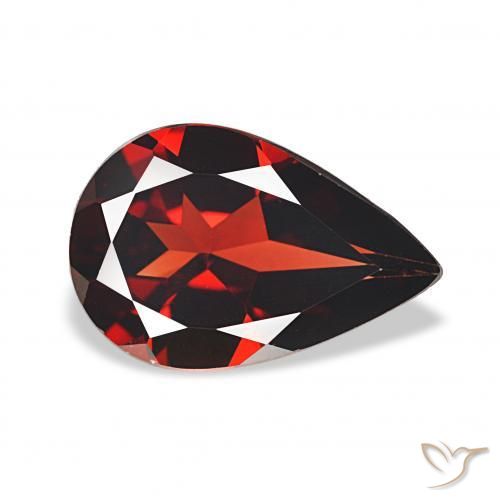 Granada Almandina Vermelho escuro Natural 2.81ct, Formato de pêra, VVS