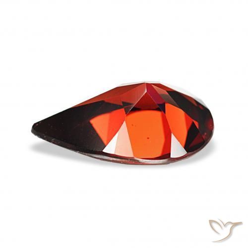 Granada Almandina Vermelho escuro Natural 2.81ct, Formato de pêra, VVS