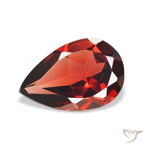 3.04ct vermelho médio Granada Almandina, Formato de pêra, VVS