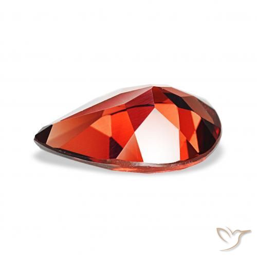 Granada Almandina vermelho médio Natural 3.04ct, Formato de pêra, VVS