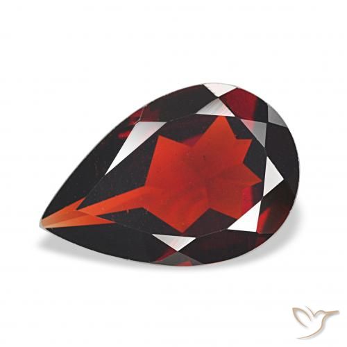 2.67ct Vermelho escuro Granada Almandina, Formato de pêra, VVS
