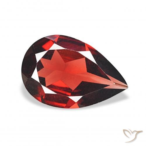 Granada Almandina Vermelho escuro Natural 2.71ct, Formato de pêra, VVS
