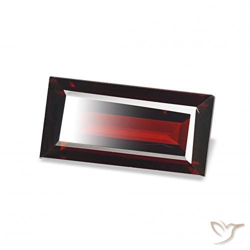 Granada Almandina Vermelho escuro Natural 1.78ct, baguete, VS