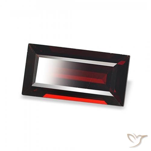Granada Almandina Vermelho escuro Natural 1.98ct, baguete, VVS-VS